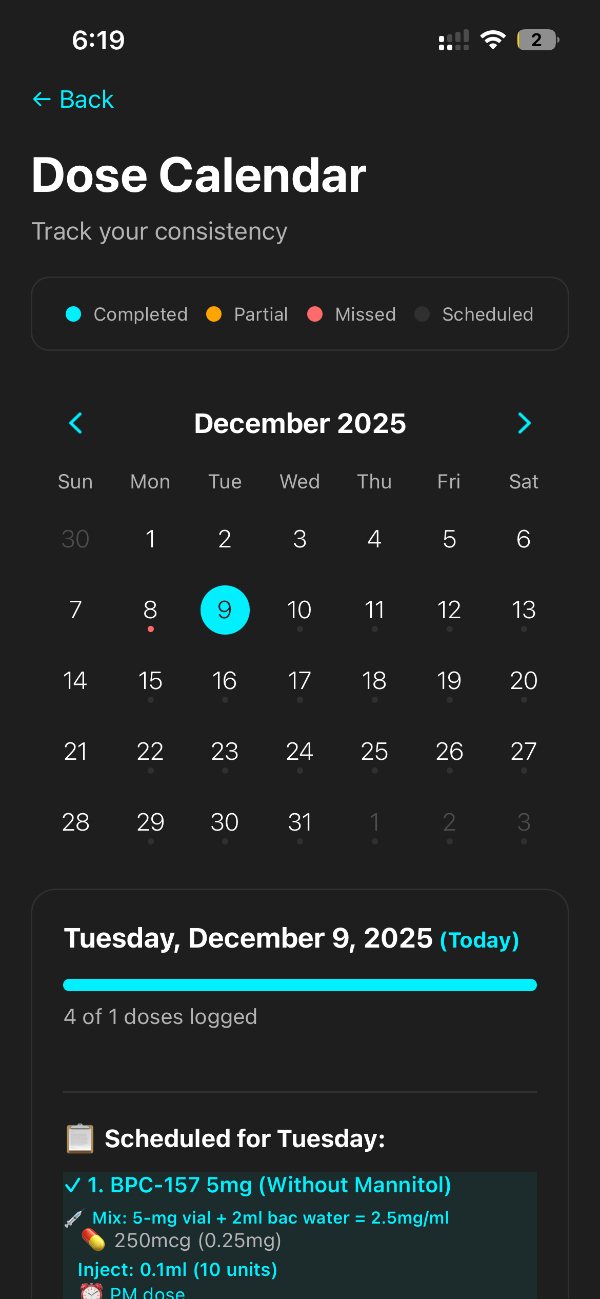 Daily Dose Tracker